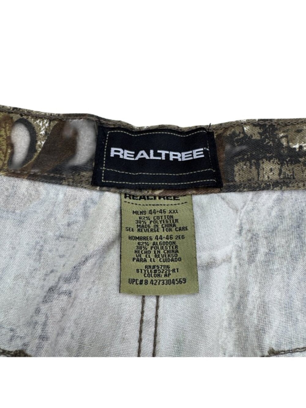 Realtree Men's Hunting Cargo Pants Camo Print Multiple Pockets Button 44/46 - Picture 9 of 13